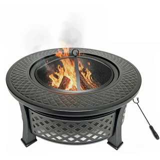 Relaxdays Feuerschale Ø 55 cm Schwarz