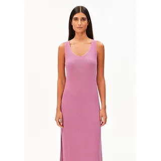LEINEN-MIX STRICKKLEID |  Leinen-Mix - pink (L)