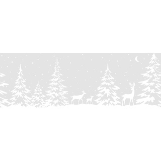 d-c-fix Fensterbilder White Forest - statisch selbsthaftend & wiederverwendbar - Weihnachten Fensterdeko innen Weihnachtsdeko Sticker Fenster-Folie Winter-Deko Winterlandschaft Wald 20 x 150 cm