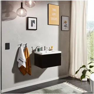 Home Deluxe Wangerooge Badmöbel-Set schwarz, ca. 61 cm breit ohne Spiegel (Gr. S)