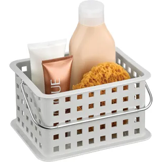 iDesign 61226EU Kunststoff-Ablagekorb für Küche, Bad, Büro, Schrank, hellgrau