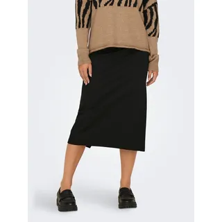 Bleistiftrock ONLY "ONLTIA HW LONG SLIT PENCIL SKIRT CC PNT", Damen, Gr. S (36), schwarz, Web, Obermaterial: 60% Viskose, 35% Polyamid, 5% Elasthan, unifarben, wadenlang, Röcke Bleistiftrock