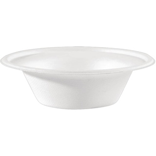 Fiesta Green Fiesta Grüne kompostierbare Bagasse-Schalen, rund, 284 ml, 50 Stück