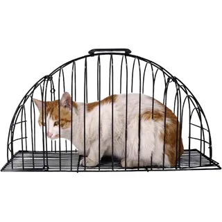 Multifunktionaler Katzenkäfig aus Metall mit Gitter für Pflege und Baden zu Hause, in Innenräumen, auf Reisen, beim Tierarzt und im Auto - Bunt