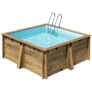Gre Echtholzpool Carra 3 305 x 305 x 119 cm inkl. Sandfilteranlage