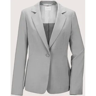 MADELEINE Jackenblazer "Blazer Einreihiger Woll-Blazer, tailliert", steingrau, melange
