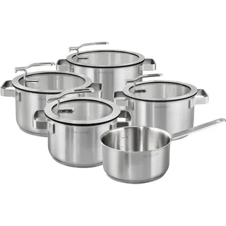 Hanseatic STYLE Topf-Set 9-tlg. 1 x Fleischtopf 16 cm + 2 x Fleischtopf 20 cm + 1 x Fleischtopf 24 cm + Stielkasserolle 16 cm