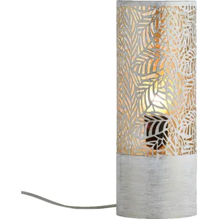 Boho Deko Tischlampe Nachttischlampe Lampe Verdure Klein Weiss - Weiß