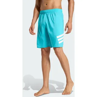 adidas 3 Stripes Swim Shorts 8 Inch lucid cyan-white S