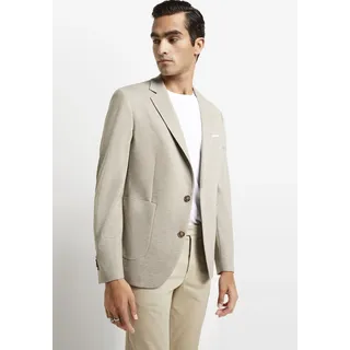 Anzugsakko CINQUE "CIDATI", Herren, Gr. 52, beige, Obermaterial: 79% Polyester, 15% Viskose, 6% Elasthan, Sakkos Anzugsakko, mit modischer Struktur