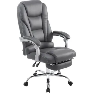 CLP Bürostuhl Pacific Kunstleder drehbar und höhenverstellbar,grau - Grau