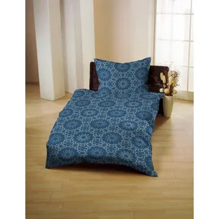 Gerald Wittmann Bettwäsche »Baumwoll-Satin« 2 Stk. tlg. bügelfrei, blau