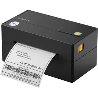 Inateck Mobile Thermo-Etiketten-drucker, Kabelloser 4x6 Versandetiketten Drucker für Versandpakete, Kompatibel mit iPhone, Android, iPad, Windows, MacOS, Chrome, USPS, Schwarz