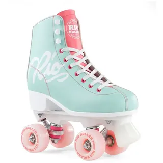 Rio Roller Script Damen-rollschuhe - Teal / Coral - EU 42