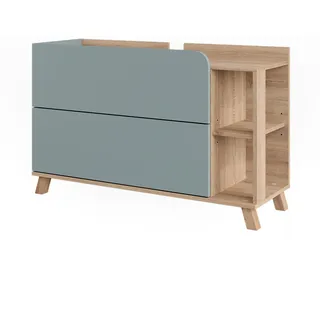 Vicco Waschbeckenunterschrank 2 Schubladen 100 x 65 x 35 cm Blau/Braun