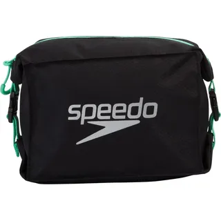 Speedo Schwimmtasche Pool Side Bag - wasserdichte Sporttasche schwarz grün - Schwarz