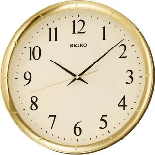 Seiko QXA417G Wanduhr modern schleichende Sekunde Quarzwerk - Gold, Creme