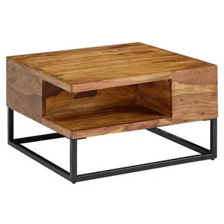 Wohnling Couchtisch Sheesham Massivholz 60 cm