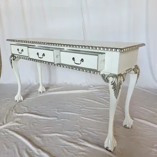 Antiker Sekretär Barock Louis Seize Breite135cm Farbe: weiß mit silber