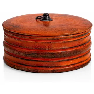 Holz Tortillawärmer mit Deckel 23 cm - Naturbelassen