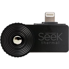 Seek Thermal Compact XR - Preiswerte Wärmebildkamera mit Erweiterter Sichtweite, Lightning Anschluss und Wasserdichtem Schutzgehäuse Kompatibel mit Apple iOS Smartphones - Schwarz