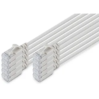 Digitus CAT 6A F-FTP Slim Patchkabel, 1,5 m, Grau, 10 Stück