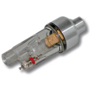 Wiltec Mini Luftfilter mit Wasserabscheider für Airbrush Kompressor, mit 2x 9,51mm (1/8") Gewinde, Zubehör, für Modellbau, Tattoos, Nailart