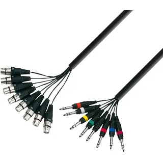 Adam Hall Cables Studio Loom Kabel 8x 3-Pol XLR male auf 8x 6,3 mm Klinkenstecker stereo 5,0m (0500)