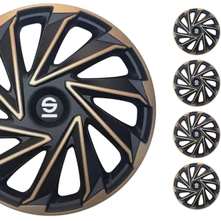 Sparco Radzierblenden Varese - 15-Zoll - Gold/Schwarz - Satz mit 4 Stück