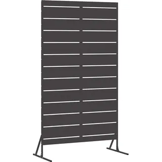 vidaXL Sichtschutz 100 x 50 x 180 cm Stahl Schwarz - Schwarz