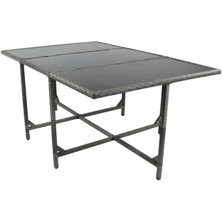 VCM Gartentisch 170 x 110 x 72 cm Grau