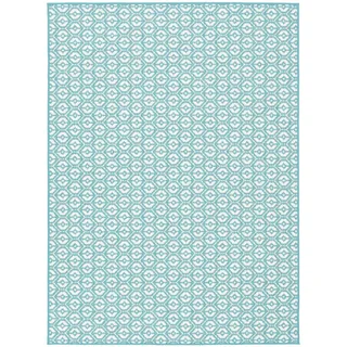 Snapstyle Pergamon In- und Outdoor Teppich Beidseitig Cape Cod Türkis Textil, 80x200 cm, Teppiche , Böden, Teppiche, Outdoorteppiche