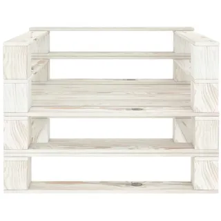 vidaXL Outdoor-Sessel Paletten 80 x 67 x 60 cm weiß