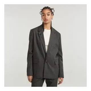 G-Star für Damen. D25209-D717-G788 Karo-Boyfriend-Blazer Dunkelgrau (S), Lässig, Recyceltes Polyester, Nachhaltig