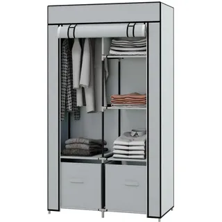 Homcom Stoffschrank 1-türig 42,5 x 162,5 x 42,5 cm Hellgrau