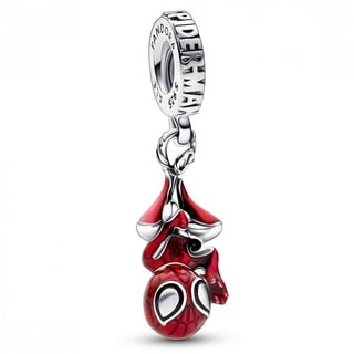 Pandora Marvel Hängender Spider-Man Charm-Anhänger x Disney Collection, kompatibel Moments Armbändern, 792323C01