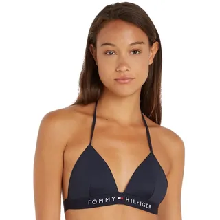 Tommy Hilfiger Damen Bikini Oberteil Triangel Gepolstert, Blau (Desert Sky), XL