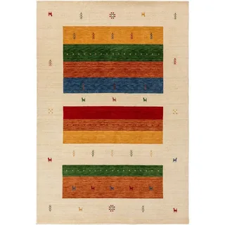 benuta Wollteppich Jamal, rechteckig, Höhe: 6 mm, Kunstfaser, Berber, Ethno-Style, Wohnzimmer beige|bunt 80 cm x 150 cm x 6 mm