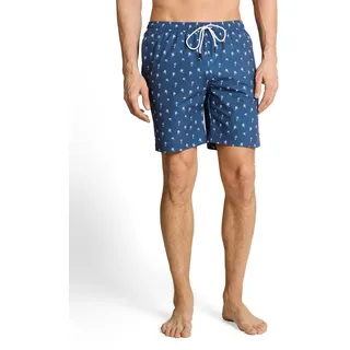TOM TAILOR Denim Badeshorts Schwimmshorts mit Allover-Print, blau weiß mini palm print