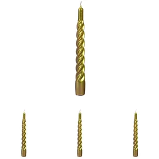 CERERIA DI GIORGIO risthò Kerzen TORTIGLIONE lackiert, Wachs, Gold, 2.2 x 2.2 x 21 cm, 6 Stück (Packung mit 4)