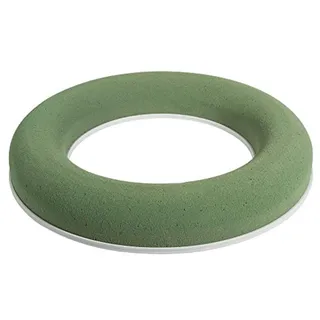 Rayher Naß-Steckform Ring, 25 cm ø, grün, Steckring für Frischblumen, Nass-Steckschaum für Blumengestecke zur Hochzeit, Taufe, Geburtstag, Adventskranz, Steckring, 30206000