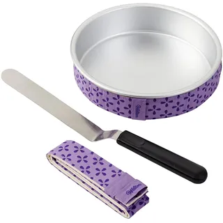 Wilton Kuchenback-Set, Kuchenform (20,3 cm), Bake-Even Bänder-Set, Winkelpalette (33 cm), Einsteiger-Set, Schichtkuchen