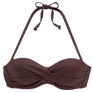 s.Oliver Bügel-Bandeau-Bikini-Top »Rome« in Wickeloptik, braun