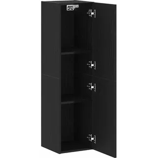 vidaXL Wand-TV-Schrank Schwarz Eichen-Optik 30,5 x 30 x 110 cm - Schwarz