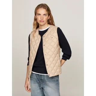 Tommy Hilfiger Steppweste, mit Logostickerei, beige