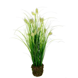 Kunstpflanze I.GE.A. "Fuchsschwanzgras im Erdtopf", grün, B:15cm H:46cm L:15cm, Kunststoff, Kunstpflanzen, Kunstpflanze, Grasbusch Kunstblume Dekogras