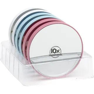 LSP Mirrors Badezimmerspiegel mit Saugnapf, 10-fache Vergrößerung, sortiert