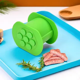 NIWWIN Cevapcici Presse, Cevapcici form, Hot Dog Maker,presse für cevapcici,Food -Grad Plastik, leicht zuzubereiten, leicht zu reinigen, muss für die Küche erforderlich sein. (Grün)