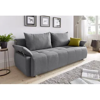 COLLECTION AB Schlafsofa »Funtastic«, mit Federkern, Bettfunktion, inklusive 2 Rücken- und 1 Zierkissen, grau