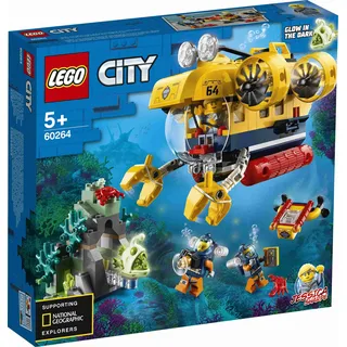 LEGO 60264 City Meeresforschungs-U-Boot, Spielzeug mit Figuren von Meerestieren, tolles Geschenk für Kinder ab 5 Jahre - Beige